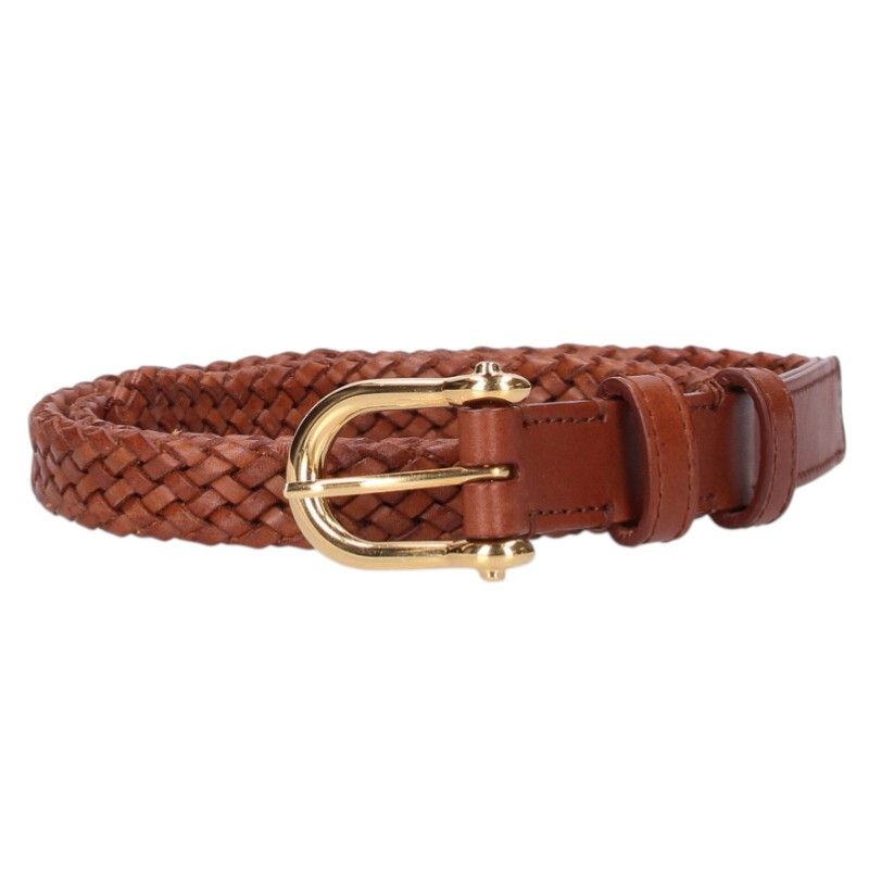 Celine Braided Mesh Leather Belt Men's 70