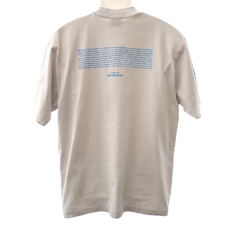 Balenciaga Wfp Logo T-Shirt XS Short Sleeve Cotton Gray