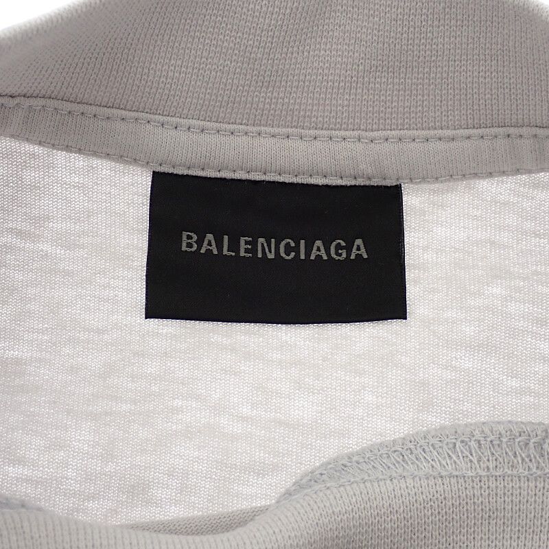 Balenciaga Wfp Logo T-Shirt XS Short Sleeve Cotton Gray