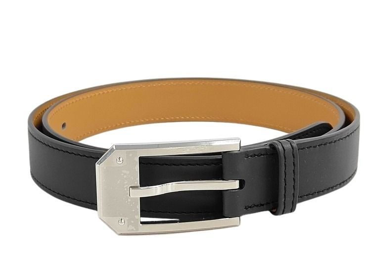 Hermes Belt Andy 26 Blue Indigo Gold Leather Silver