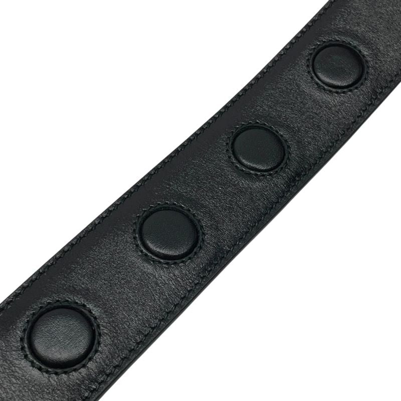 Dior D Logo Buckle Belt Black Silver