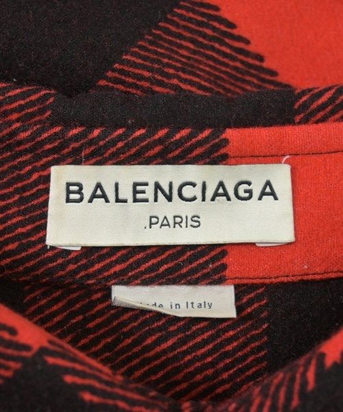 Balenciaga Casual Shirt Wool Red Black
