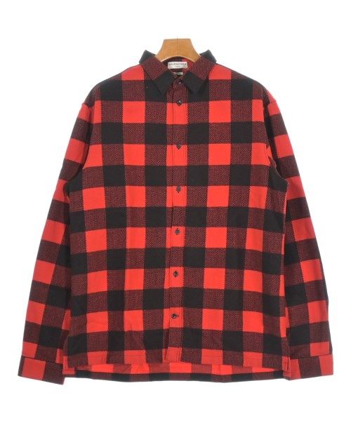 Balenciaga Casual Shirt Wool Red Black