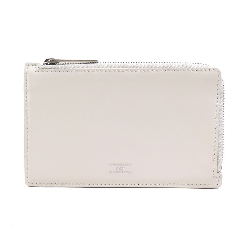 Balenciaga Card Case Leather Ivory