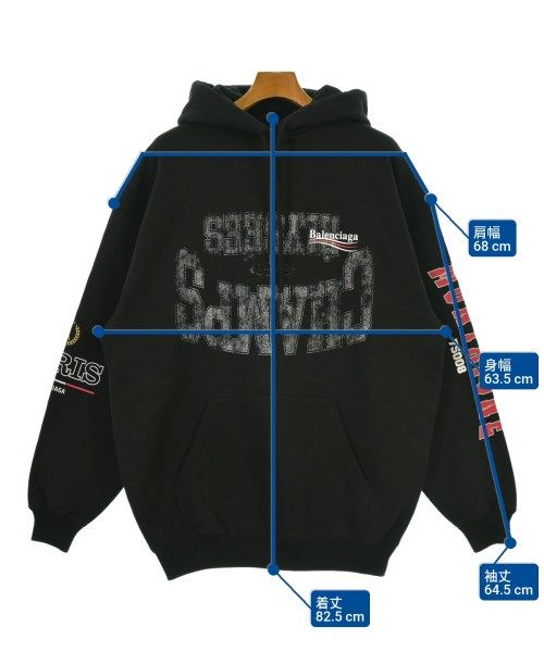 Balenciaga Hoodie Cotton Black