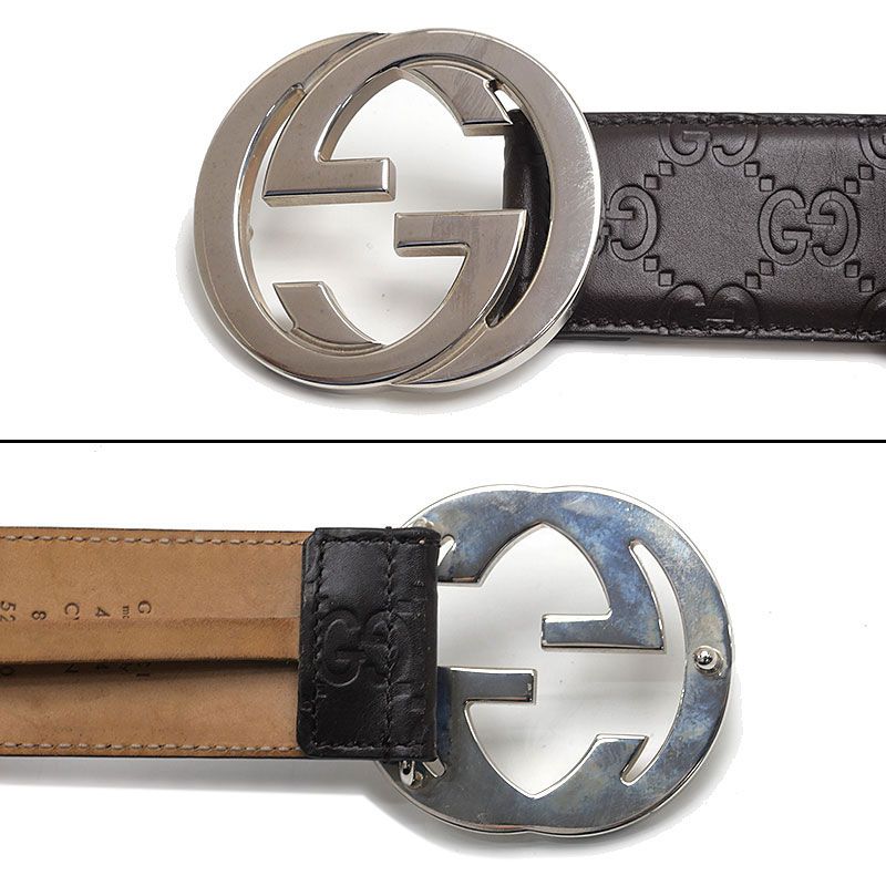Gucci Interlocking Buckle Belt Black