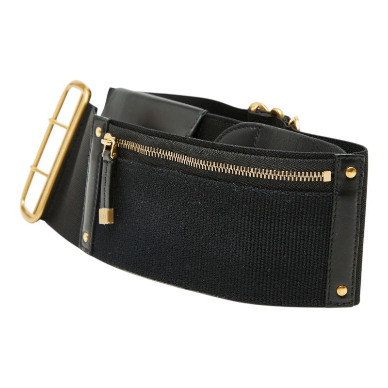 Dior Saddle Black Fabric Leather