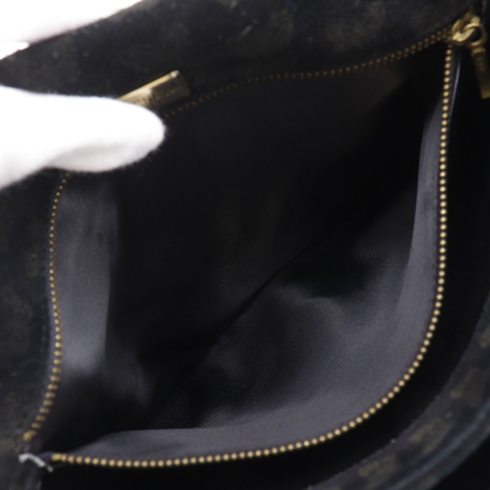 Bottega Veneta 2-Way Shoulder Butterfly Pattern Suede Black Tote Bag