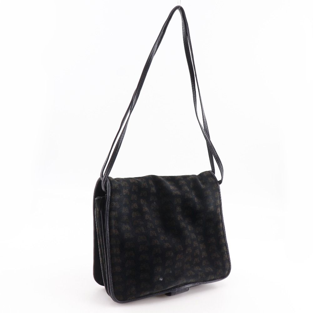 Bottega Veneta 2-Way Shoulder Butterfly Pattern Suede Black Tote Bag