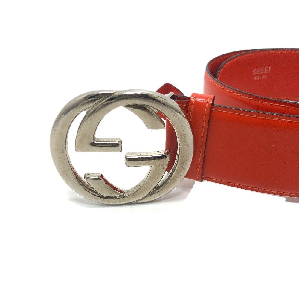 Gucci Belt GG Logo 032 194 Leather Orange