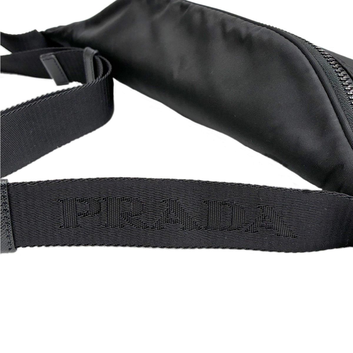 Prada Re-Nylon Sapphia Leather Belt Bag Black