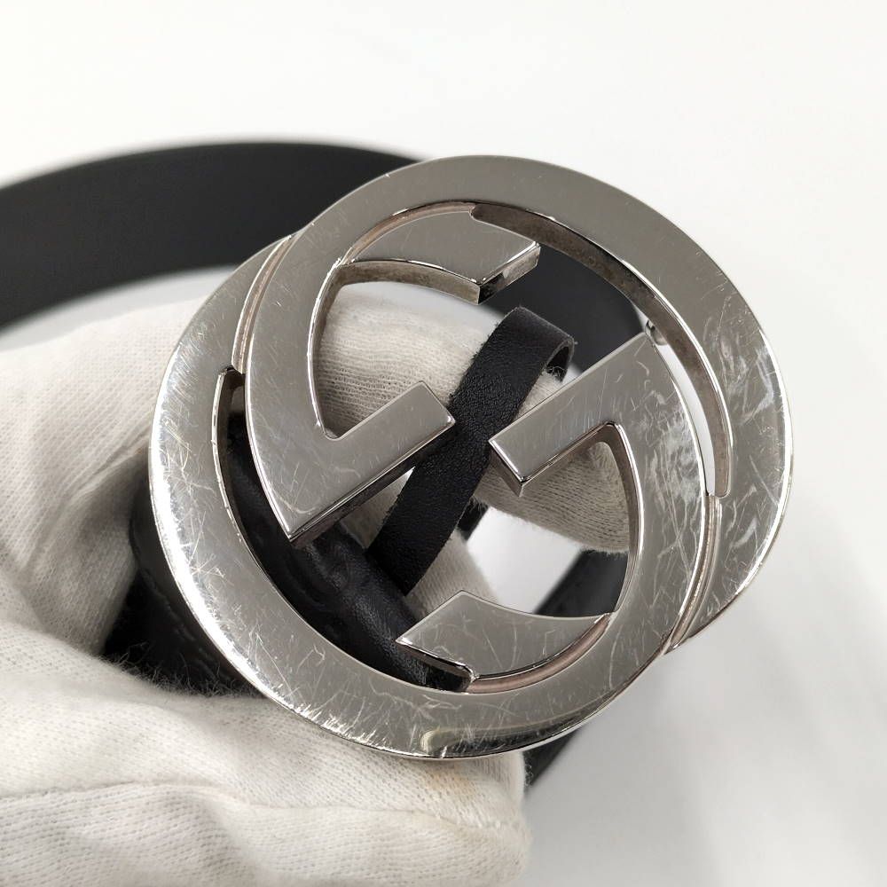 Gucci Interlocking Belt Leather Black