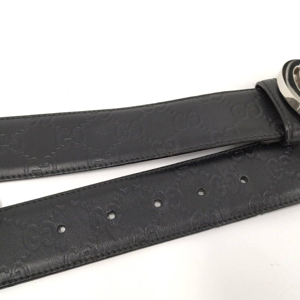 Gucci Interlocking Belt Leather Black