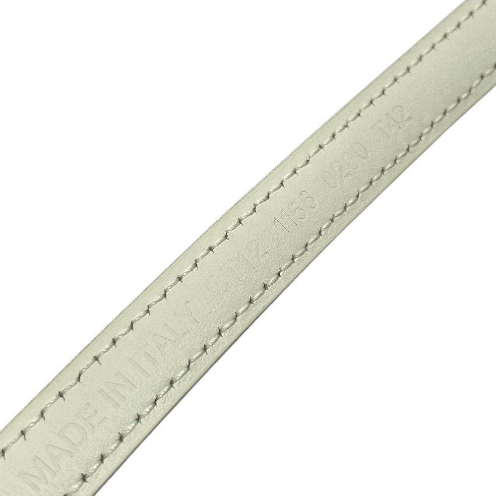 Dior Thin Belt Narrow White Leather Sophisticated Simple Looks Great