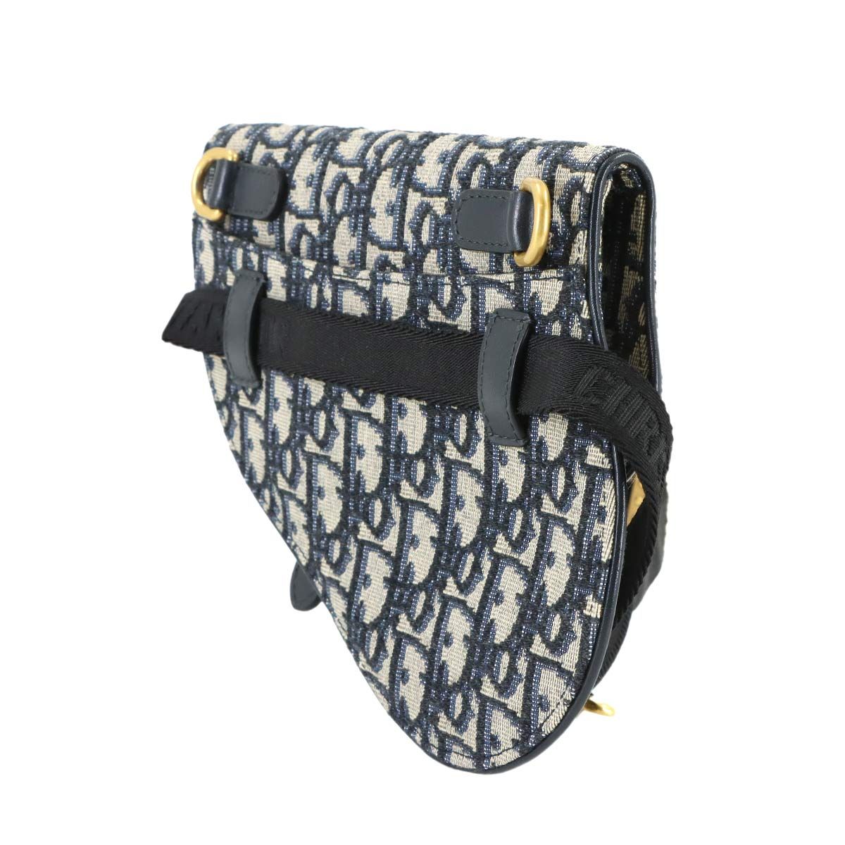 Dior Oblique Saddle Belt Pouch Waist Bag Canvas Leather