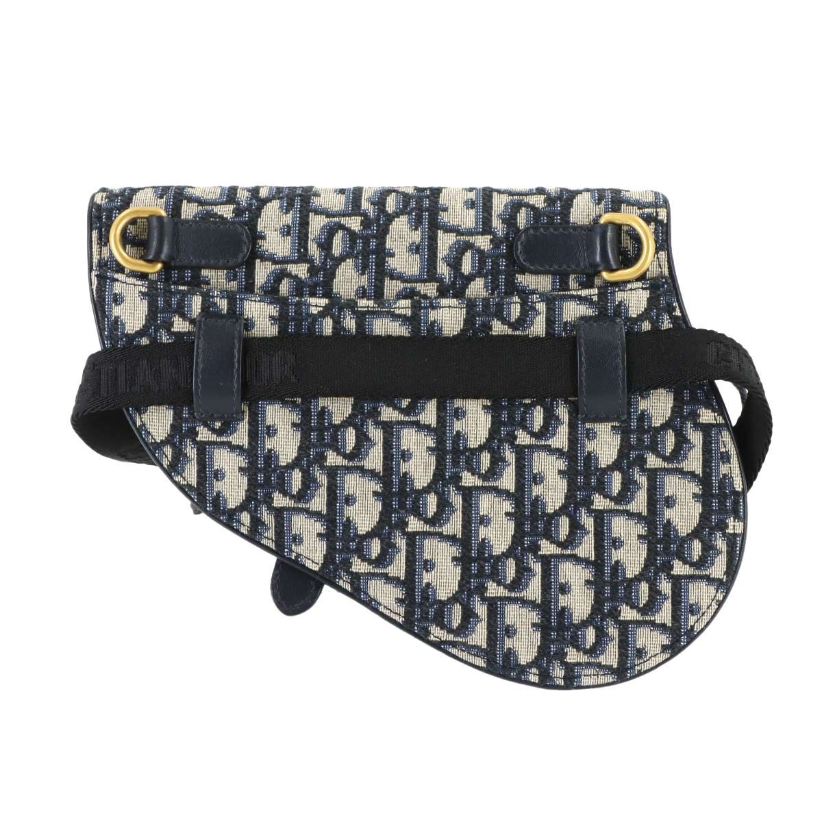 Dior Oblique Saddle Belt Pouch Waist Bag Canvas Leather