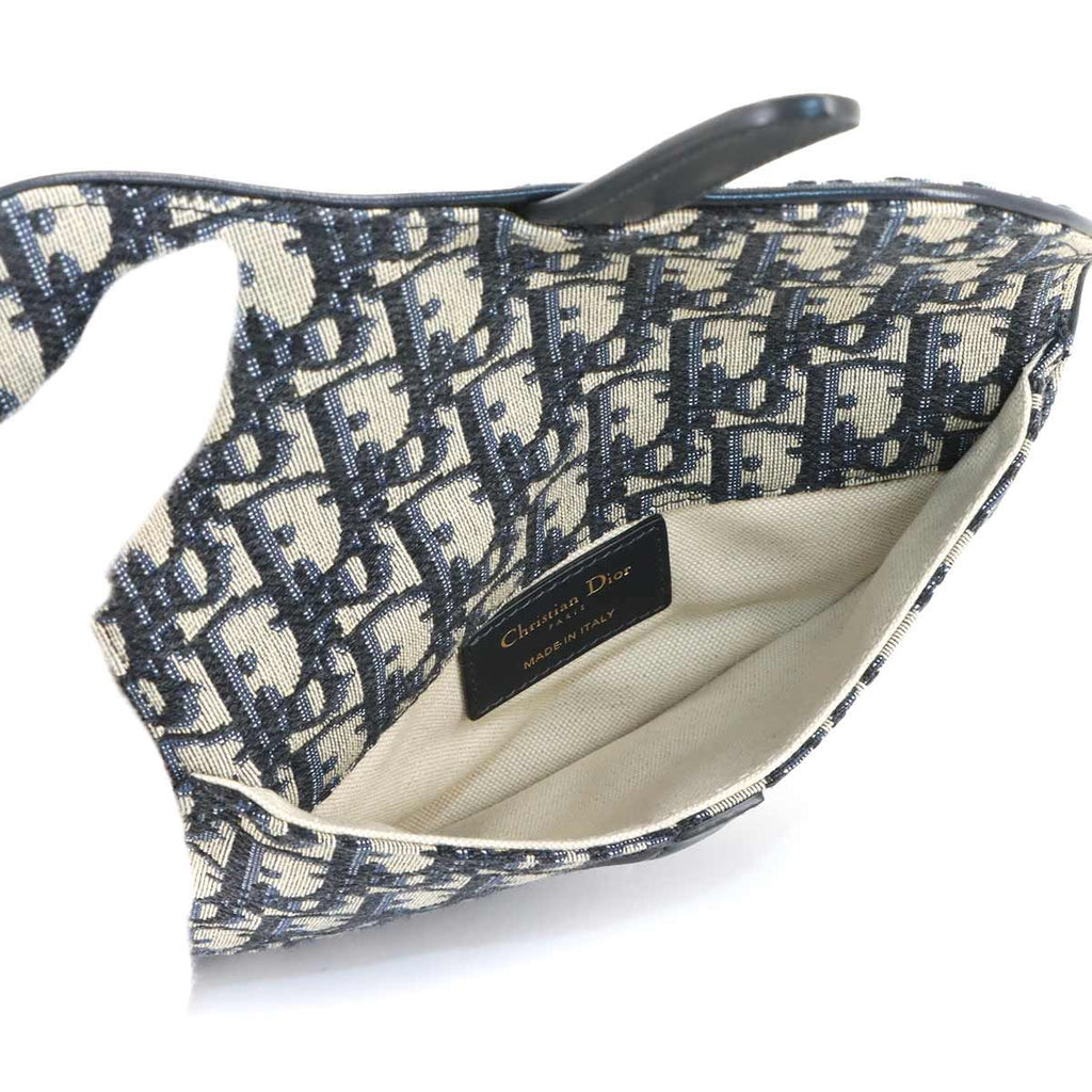 Dior Oblique Saddle Belt Pouch Waist Bag Canvas Leather