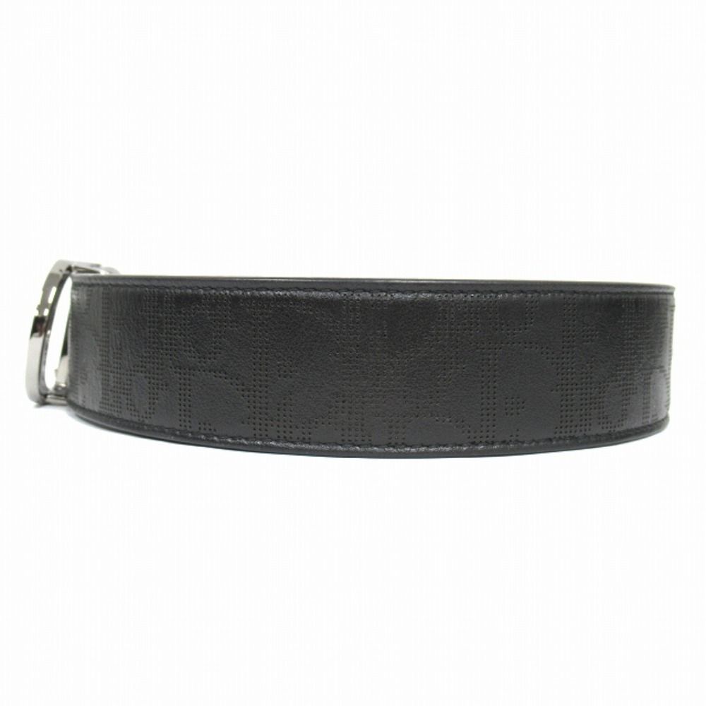 Dior Oblique Perforated Leather Belt Reversible CD Logo Silver Black