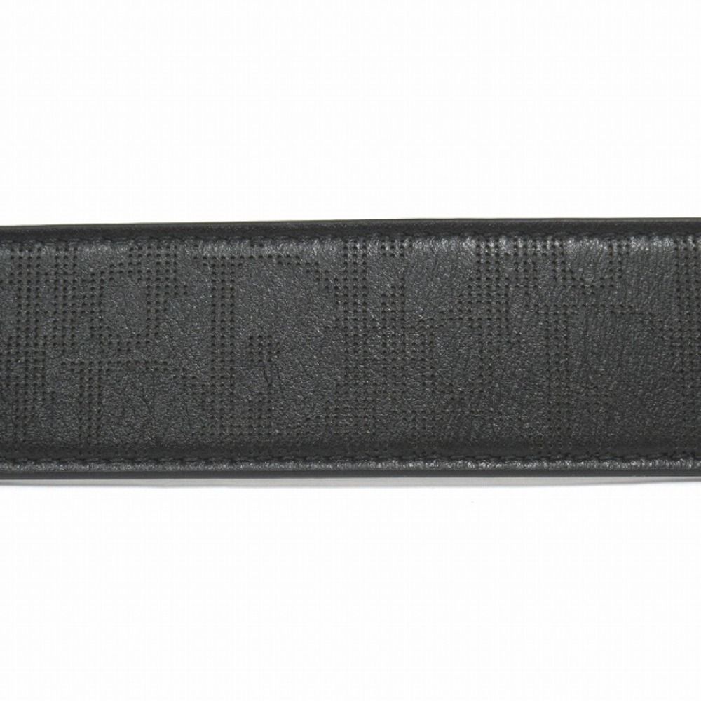 Dior Oblique Perforated Leather Belt Reversible CD Logo Silver Black