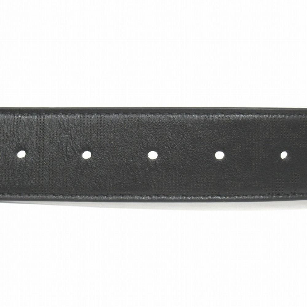Dior Oblique Perforated Leather Belt Reversible CD Logo Silver Black