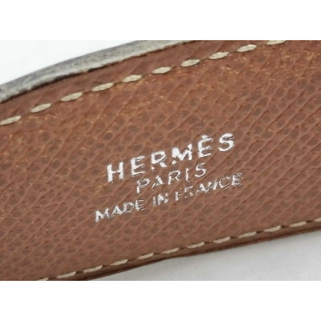 Hermes Belt Black Brown Leather