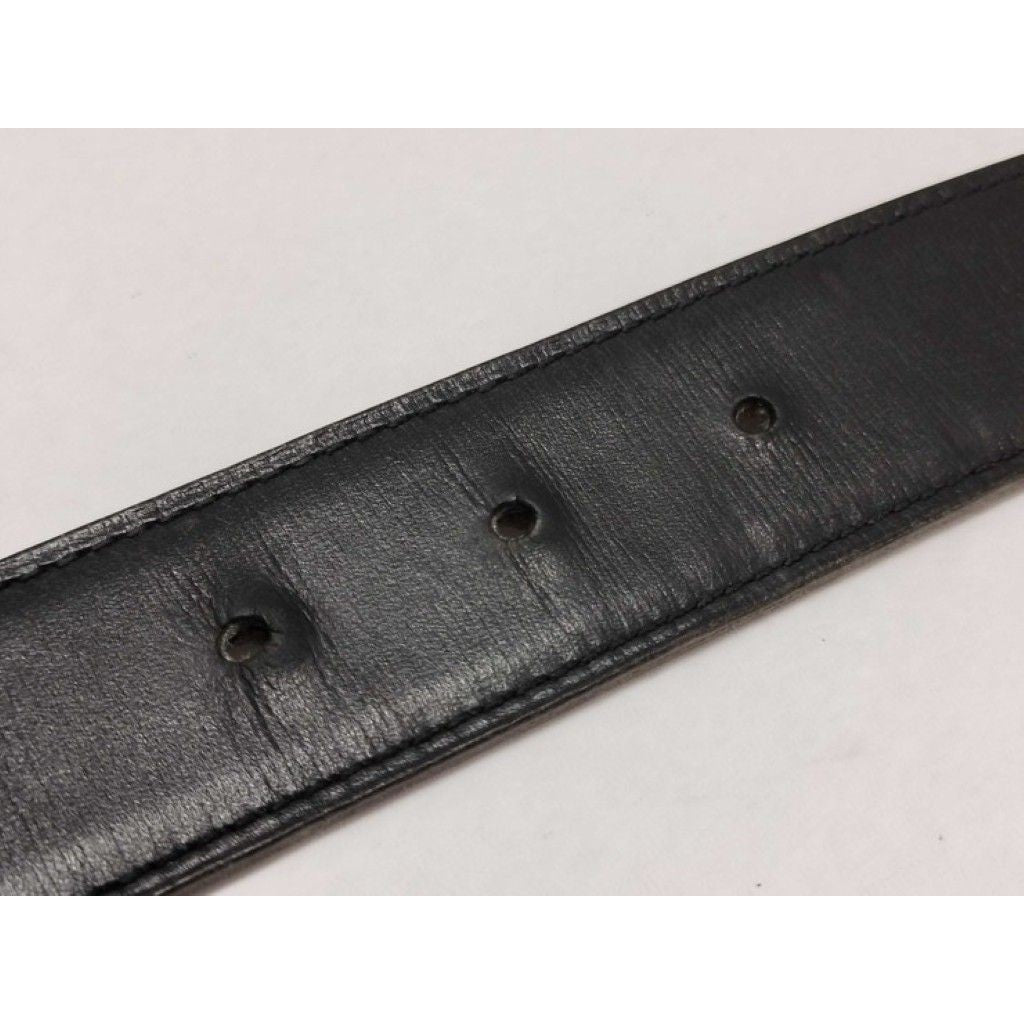 Hermes Belt Black Brown Leather