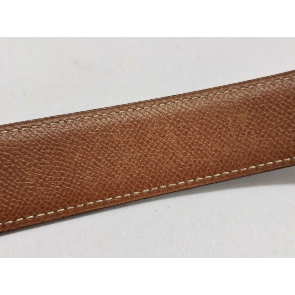 Hermes Belt Black Brown Leather