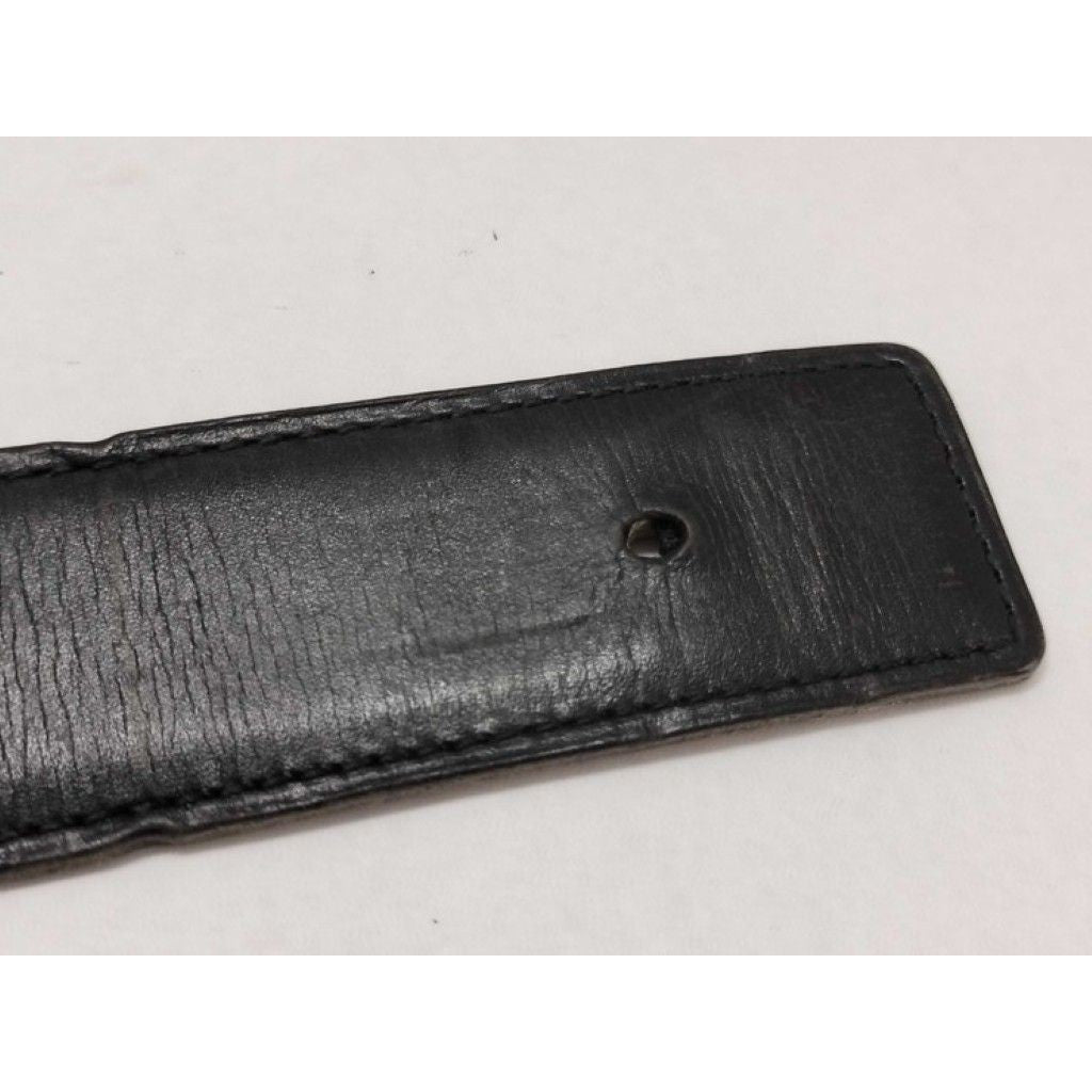 Hermes Belt Black Brown Leather
