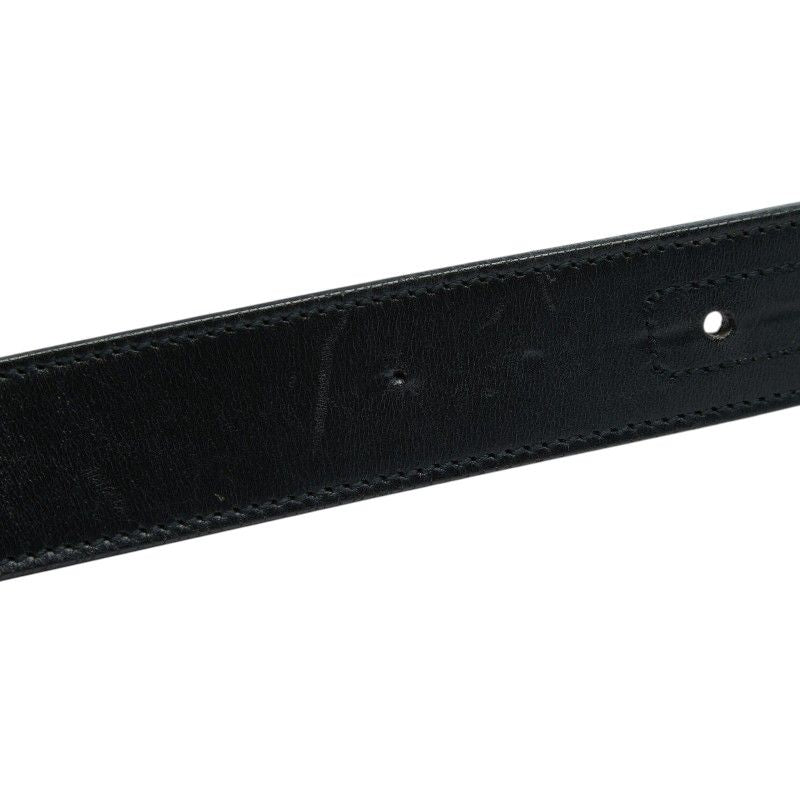 Gucci Logo Buckle Belt 90 36 Black Leather