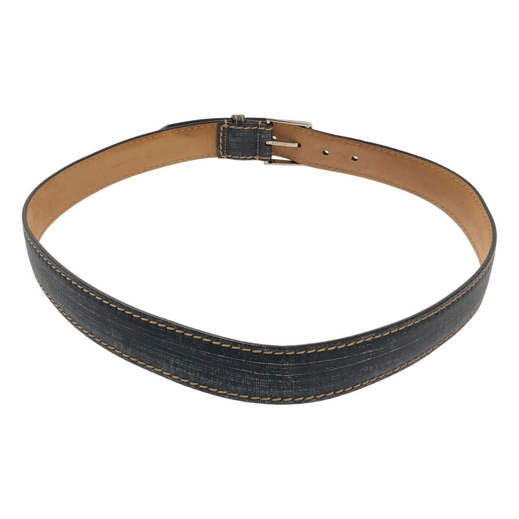 Fendi Leather Print Belt 95 Navy