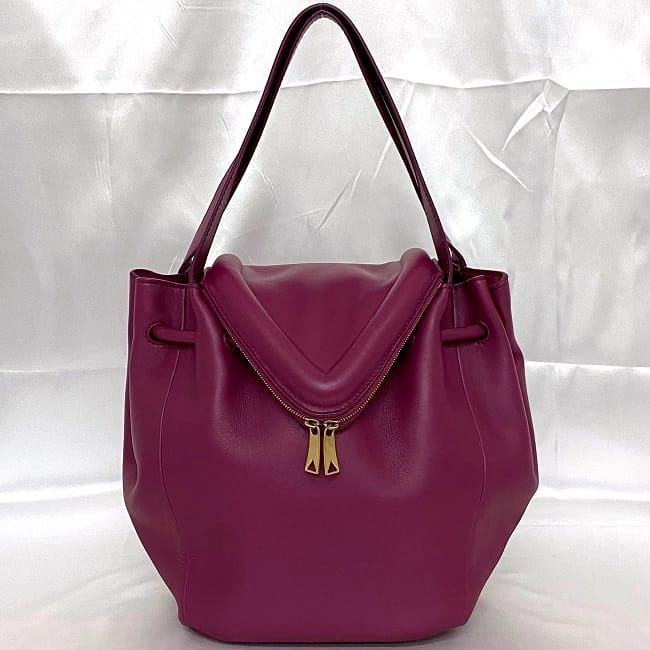 Bottega Veneta 2-Way Bag Purple Beak Drawstring Leather