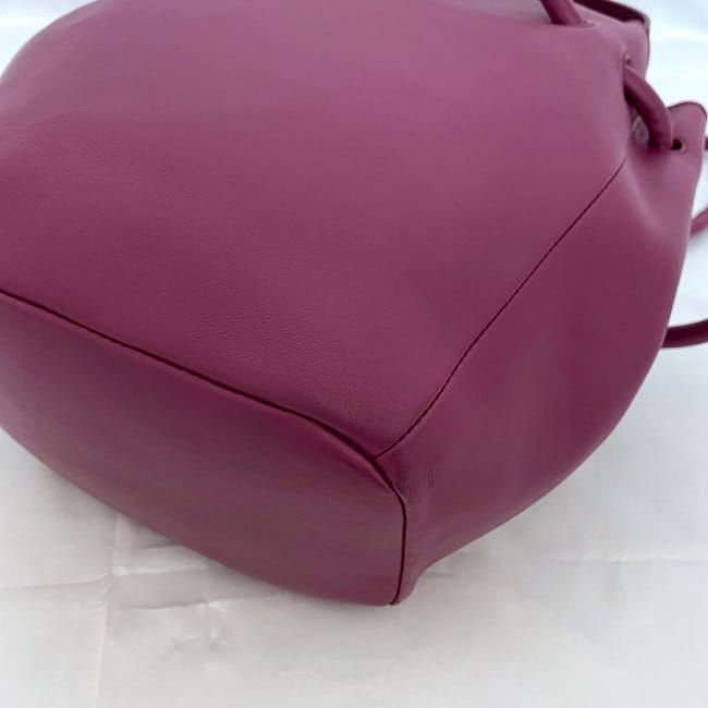 Bottega Veneta 2-Way Bag Purple Beak Drawstring Leather