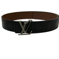 Louis Vuitton Ceinture LV Initial Pyramid Monogram Illusion Leather Belt Black