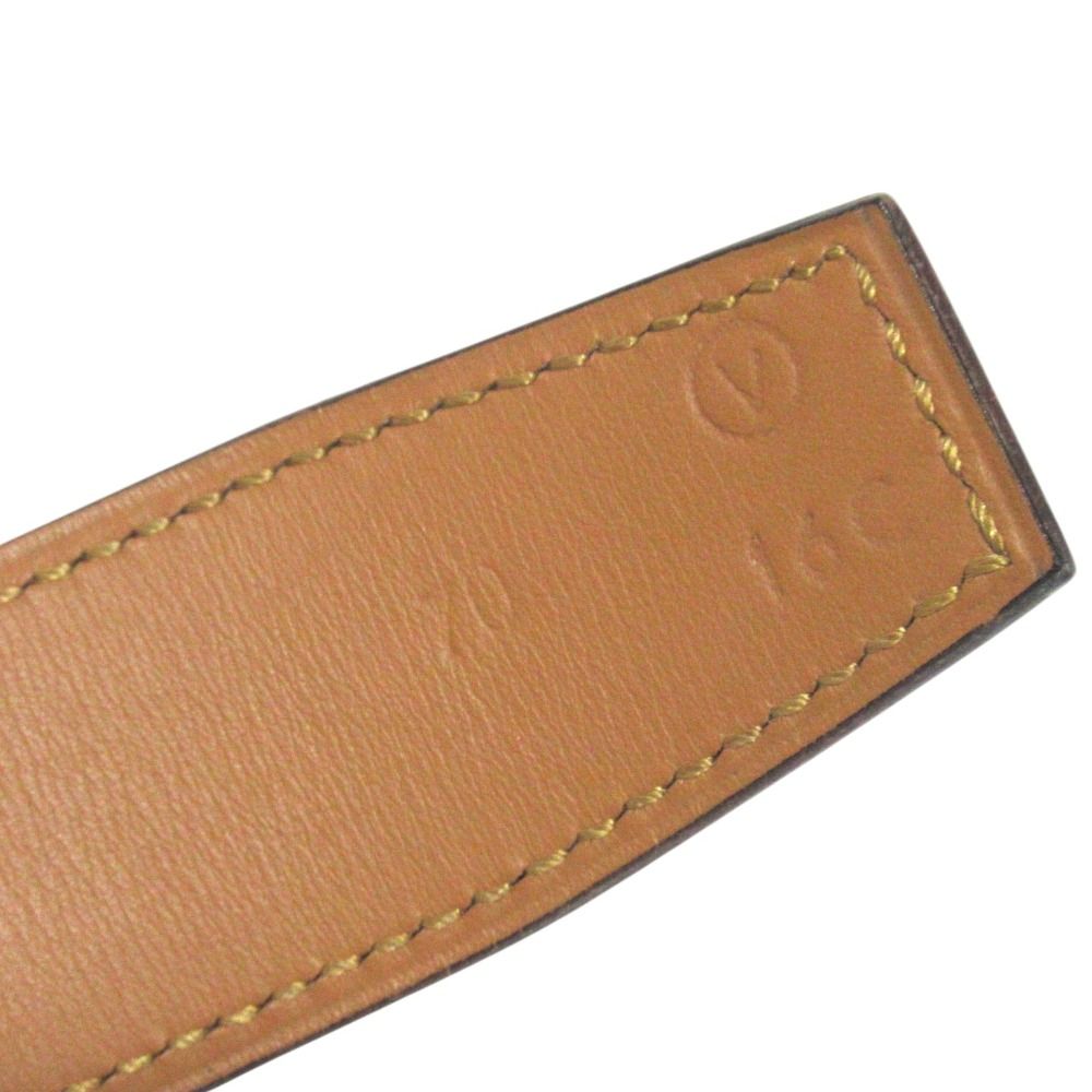 Hermes Kelly Leather Belt 70 Red Gold