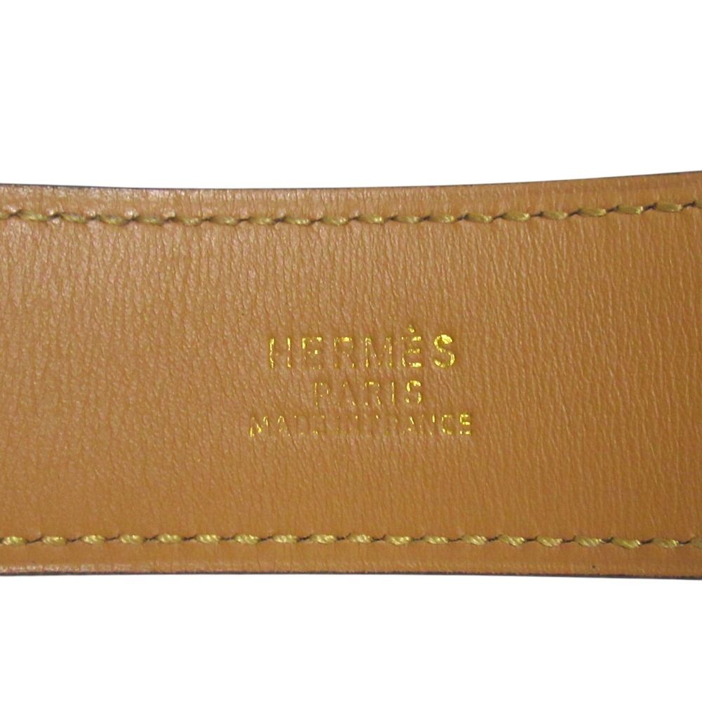 Hermes Kelly Leather Belt 70 Red Gold