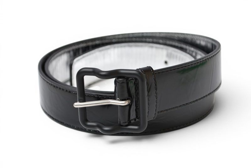 Bottega Veneta Belt Patent Leather 95 Black