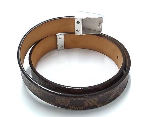 Louis Vuitton Belt Damier Ceinture Carre Ebene Leather