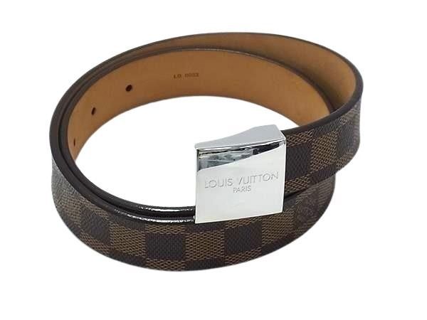 Louis Vuitton Belt Damier Ceinture Carre Ebene Leather