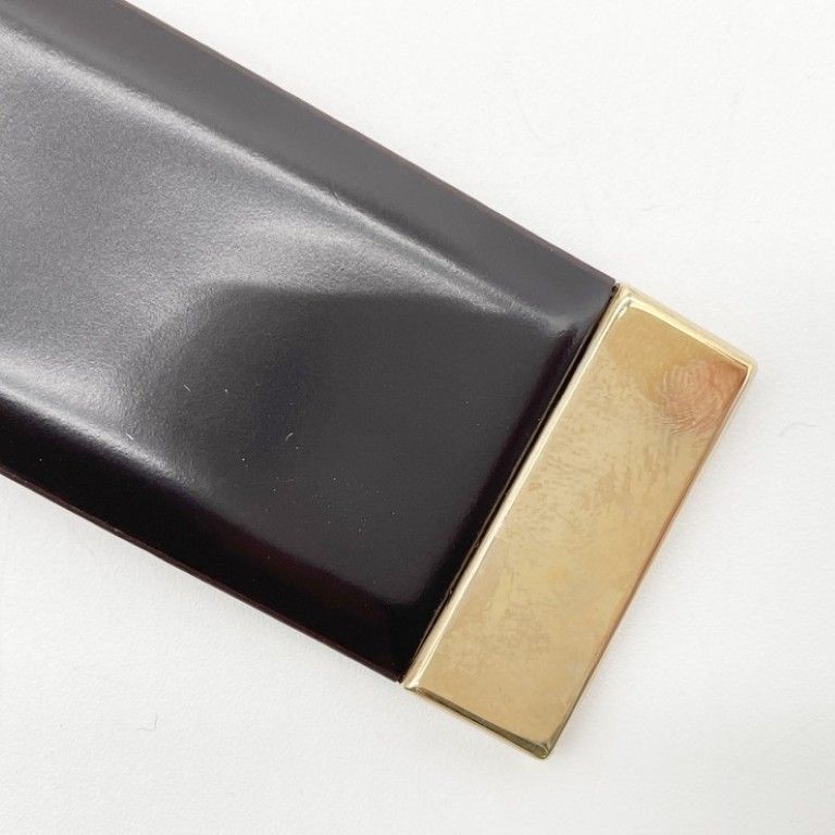 Louis Vuitton Belt Ceinture Carre Brown Leather Gold