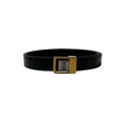 Saint Laurent YSL Yves Push Pin Buckle Belt 100 Shiny Leather