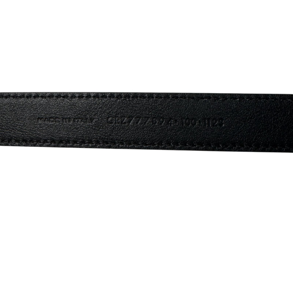Saint Laurent YSL Yves Push Pin Buckle Belt 100 Shiny Leather