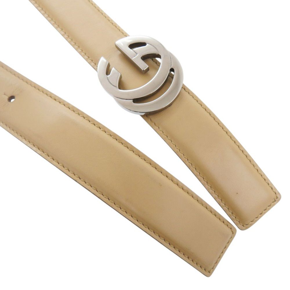 Gucci Interlocking Leather Beige Belt