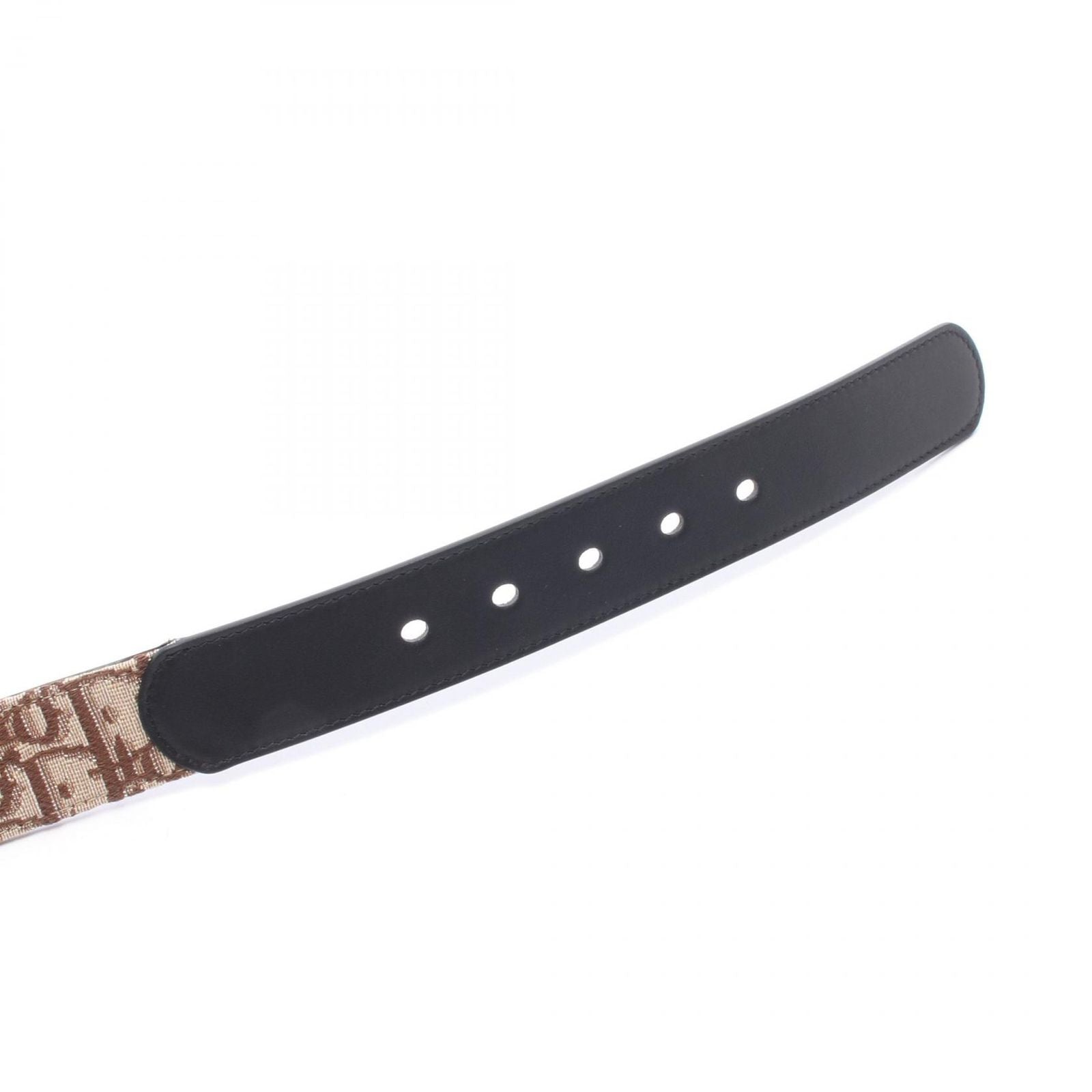 Dior Belt Oblique Brown Canvas Leather