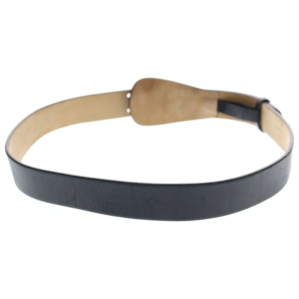 Dior Log Leather Belt Black Silver