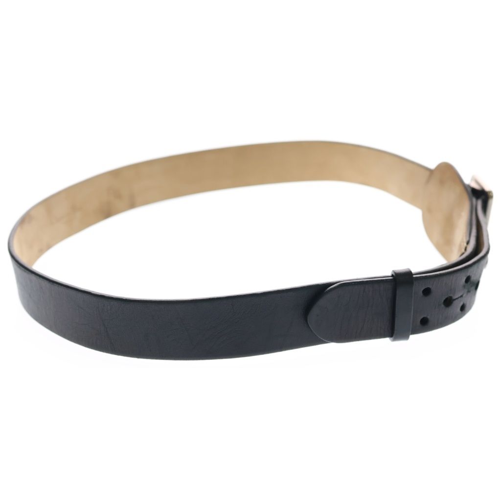 Dior Log Leather Belt Black Silver