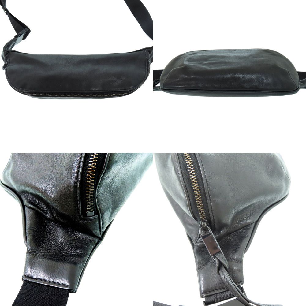 Saint Laurent Paris Leather Belt Bag Black