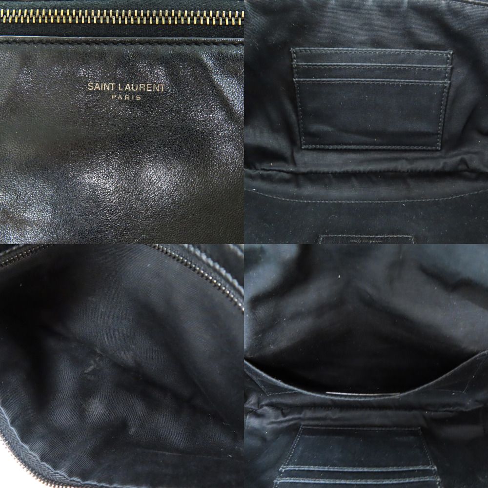 Saint Laurent Paris Leather Belt Bag Black