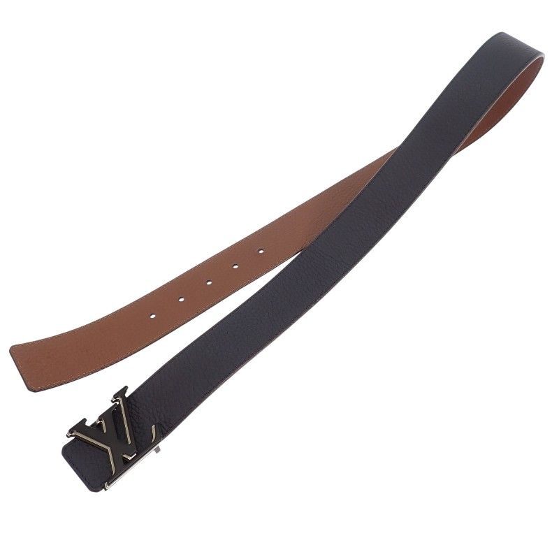 Louis Vuitton LV Optic 40 mm Belt Taurillon Leather Navy Brown Silver