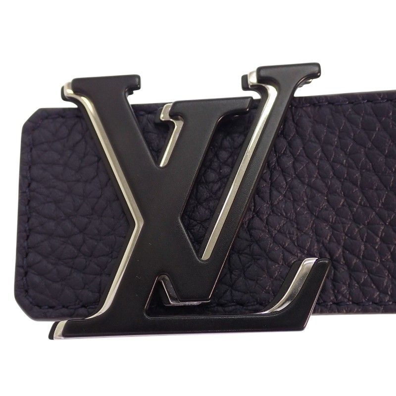 Louis Vuitton LV Optic 40 mm Belt Taurillon Leather Navy Brown Silver