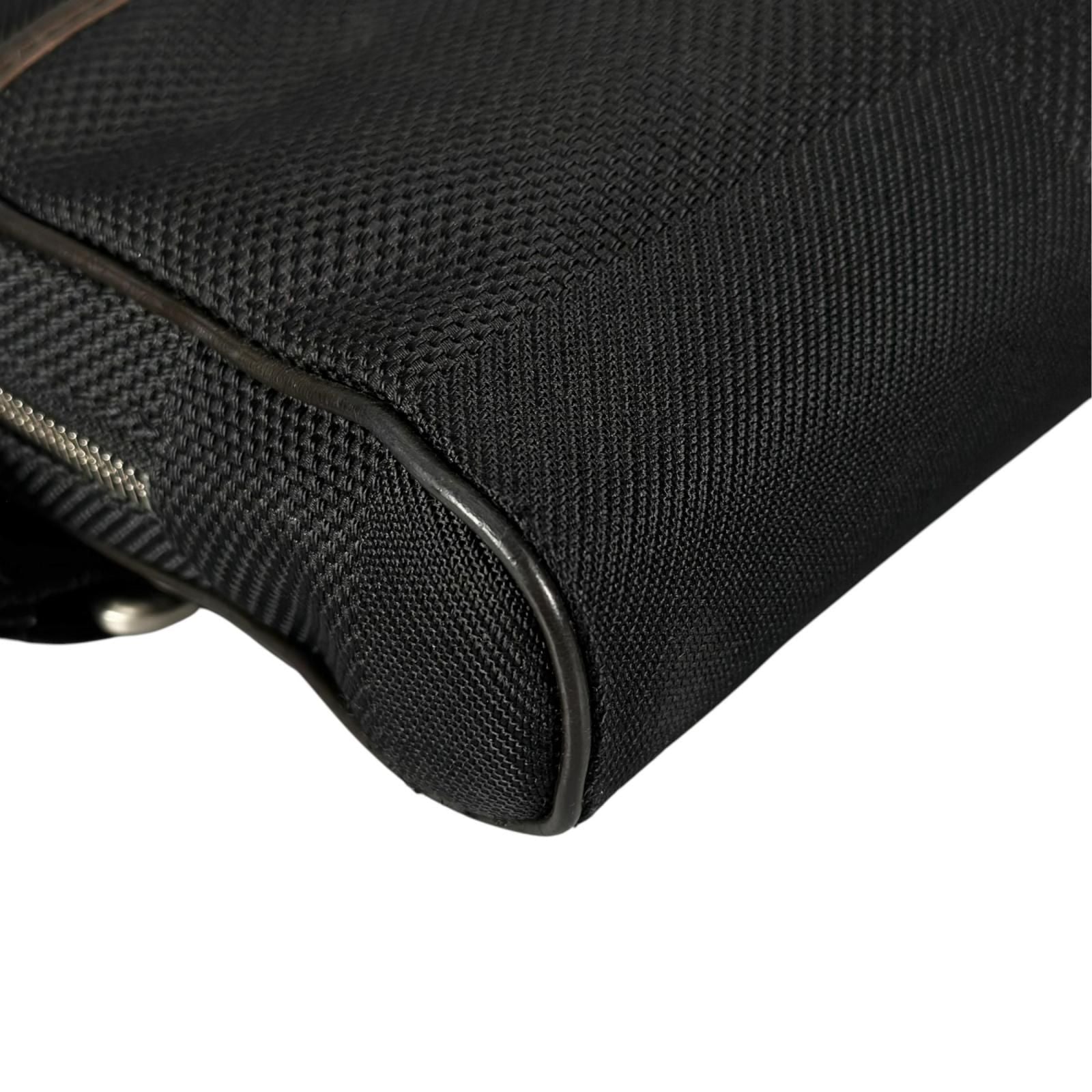 Louis Vuitton Acrobat Damier Geant Noir Leather Nylon Black Belt Bag Silver